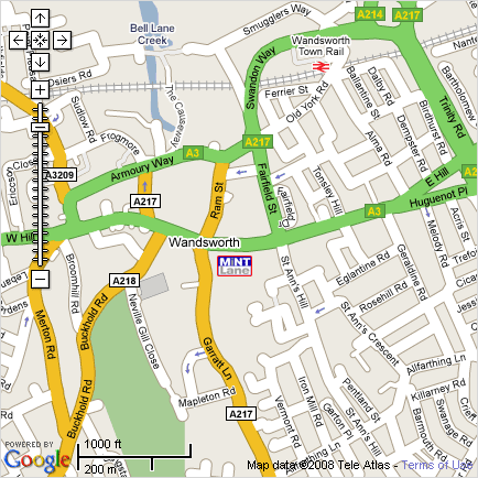 Mint Lane's location